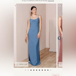 Revelry Bridesmaid Dress - Skye Crepe (dusty blue)